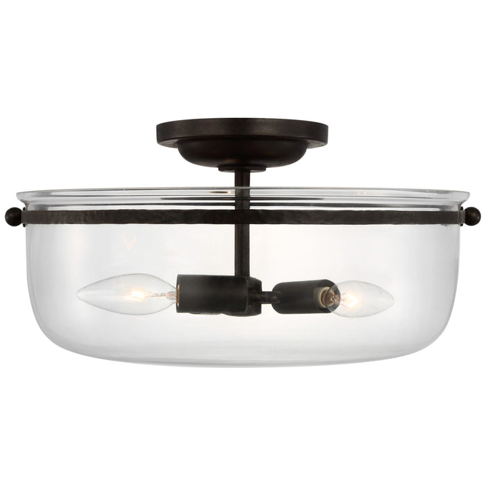 Visual Comfort Signature - CHC 4269AI-CG - LED Semi-Flush Mount - Lorford - Aged Iron