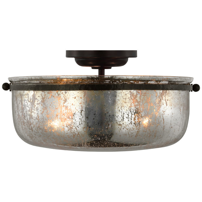 Visual Comfort Signature - CHC 4269AI-MG - LED Semi-Flush Mount - Lorford - Aged Iron