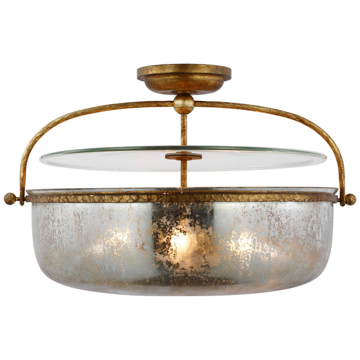 Visual Comfort Signature - CHC 4272GI-MG - LED Semi-Flush Mount - Lorford - Gilded Iron