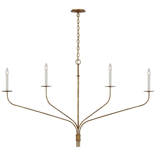 Visual Comfort Signature - IKF 5755GI - LED Linear Chandelier - Belfair - Gilded Iron