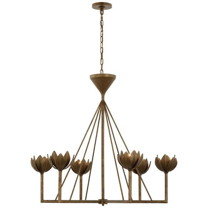 Visual Comfort Signature - JN 5008ABL - LED Chandelier - Alberto - Antique Bronze Leaf