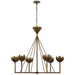 Visual Comfort Signature - JN 5008ABL - LED Chandelier - Alberto - Antique Bronze Leaf