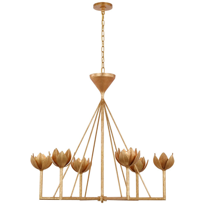 Visual Comfort Signature - JN 5008AGL - LED Chandelier - Alberto - Antique Gold Leaf