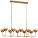 Visual Comfort Signature - JN 5313AGL - LED Linear Chandelier - Alberto - Antique Gold Leaf