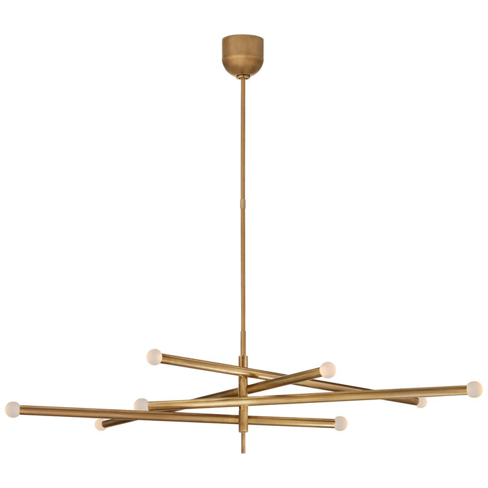 Visual Comfort Signature - KW 5589AB-ECG - LED Chandelier - Rousseau - Antique-Burnished Brass