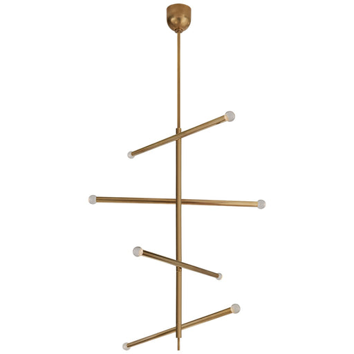 Visual Comfort Signature - KW 5593AB-CG - LED Chandelier - Rousseau - Antique-Burnished Brass