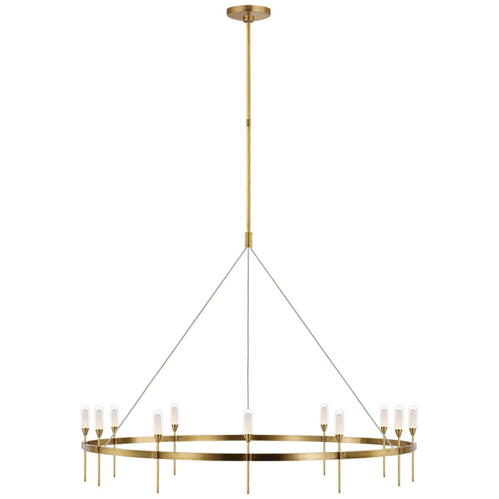 Visual Comfort Signature - PB 5032NB-CG - LED Chandelier - Overture - Natural Brass