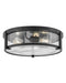 Hinkley - 3243BK-CL - LED Flush Mount - Lowell - Black