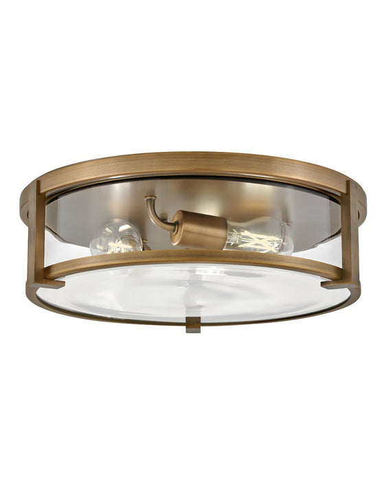 Hinkley - 3243BR-CL - LED Flush Mount - Lowell - Brushed Bronze