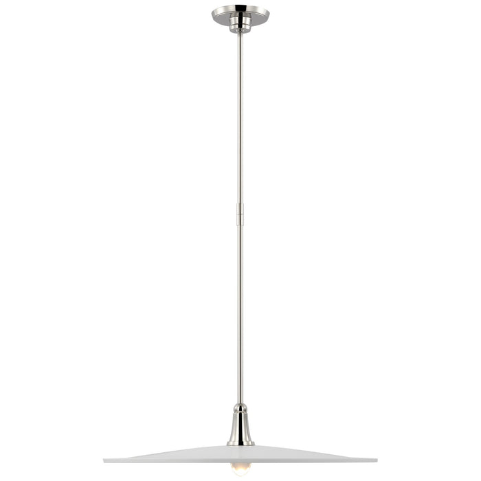 Visual Comfort Signature - TOB 5492PN-WHT - LED Pendant - Truesdell - Polished Nickel