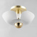 Maxim - 11390WTSBR - LED Flush Mount - Poppy - White/Satin Brass