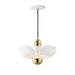 Maxim - 11391WTSBR - LED Pendant - Poppy - White/Satin Brass