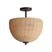 Maxim - 12604NABK - Two Light Semi Flush/Pendant - Maldives - Black