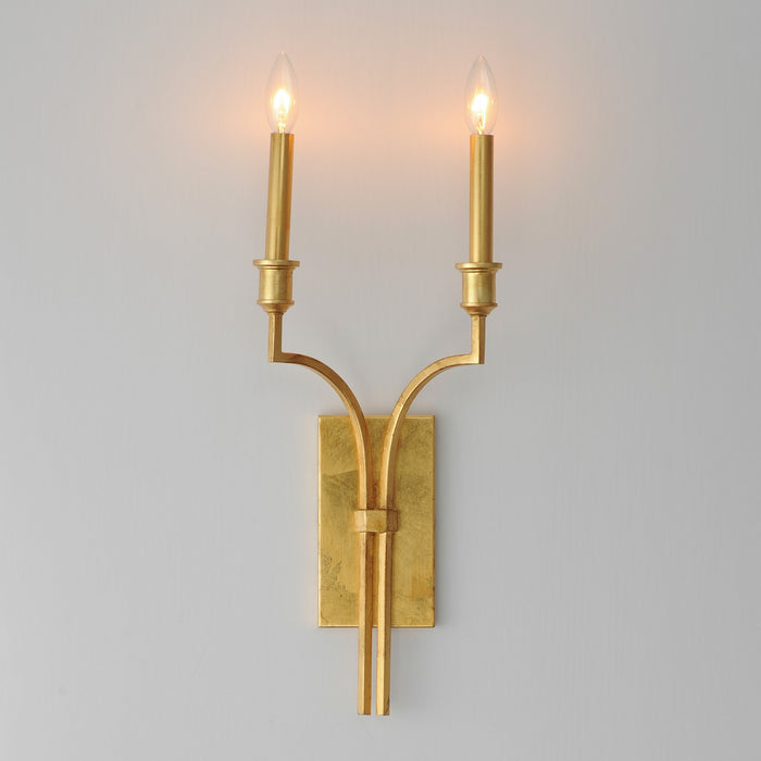 Maxim - 12782GL - Two Light Wall Sconce - Normandy - Gold Leaf