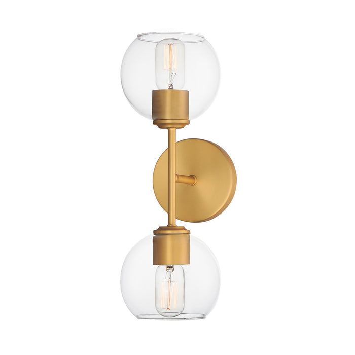 Maxim - 21632CLNAB - Two Light Wall Sconce - Knox - Natural Aged Brass