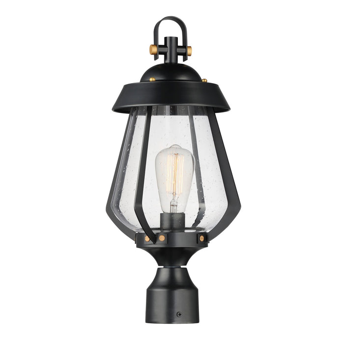 Maxim - 30629CDBKAB - One Light Outdoor Pier/Post Mount - Mariner - Black / Antique Brass