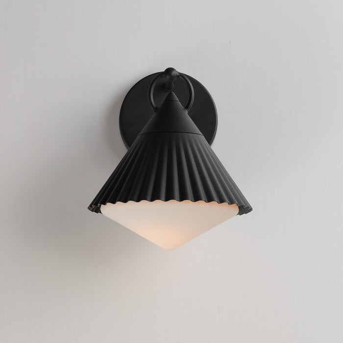 Maxim - 35132WTBK - One Light Wall Sconce - Odette - Black