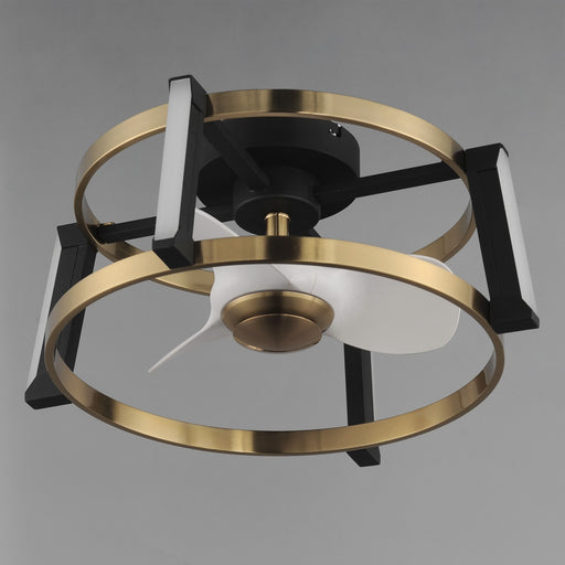 Maxim - 61022WTBKNAB - LED Fandelight - Darling - Black / Natural Aged Brass