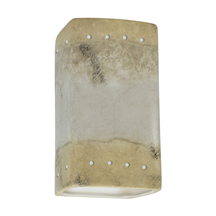 Justice Designs - CER-0925-TRAG-LED1-1000 - LED Lantern - Ambiance - Greco Travertine