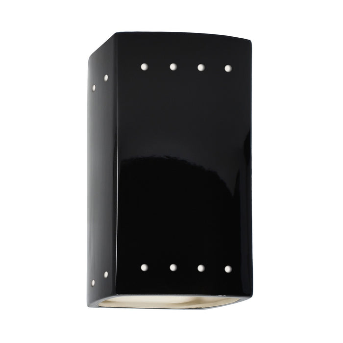 Justice Designs - CER-0925W-BLK-LED1-1000 - LED Lantern - Ambiance - Gloss Black