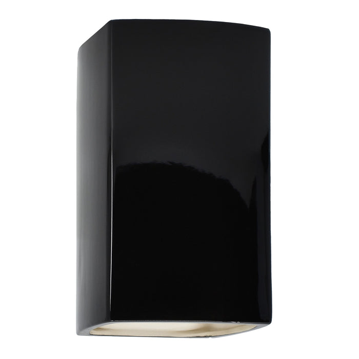 Justice Designs - CER-0950W-BLK - Lantern - Ambiance - Gloss Black