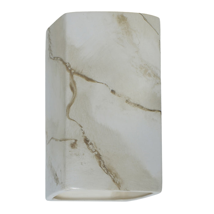 Justice Designs - CER-0955W-STOC-LED1-1000 - LED Lantern - Ambiance - Carrara Marble