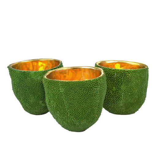 Currey and Company - 1200-0724 - Vase Set of 3 - Jackfruit - Green/Gold