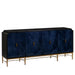 Currey and Company - 3000-0247 - Credenza - Kallista - Dark Sapphire/Caviar Black/Antique Brass