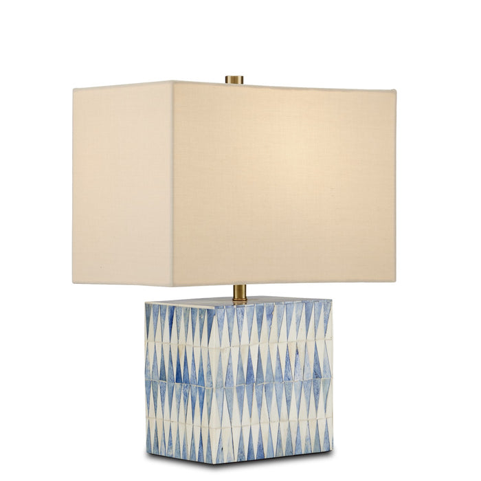 Currey and Company - 6000-0887 - One Light Table Lamp - Nadene - Blue/White