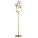 Currey and Company - 8000-0137 - Three Light Floor Lamp - Dandelion - Contemporary Silver Leaf/Silver/Contemporary Gold Leaf