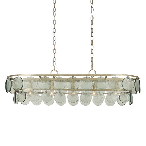 Currey and Company - 9000-0990 - Five Light Chandelier - Settat - Silver Leaf/Clear