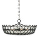 Currey and Company - 9000-0991 - Six Light Chandelier - Bunny Williams - Satin Black/Clear