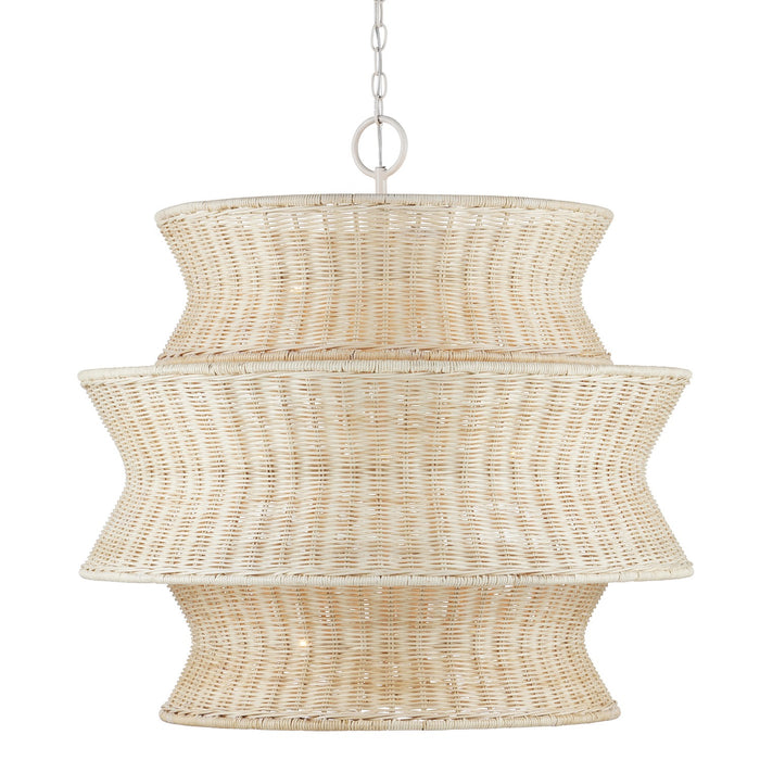 Currey and Company - 9000-1084 - Nine Light Chandelier - Phebe - Bleached Natural/Vanilla