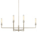 Currey and Company - 9000-1093 - Six Light Chandelier - Courante - Champagne/Frosted White