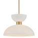 Currey and Company - 9000-1094 - One Light Pendant - Zevio - Antique Brass/White/Opaque