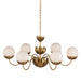 Currey and Company - 9000-1096 - Six Light Chandelier - Mirasole - Contemporary Gold Leaf/Gold/White