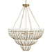 Currey and Company - 9000-1099 - Seven Light Chandelier - Magnum Opus - Brass/White