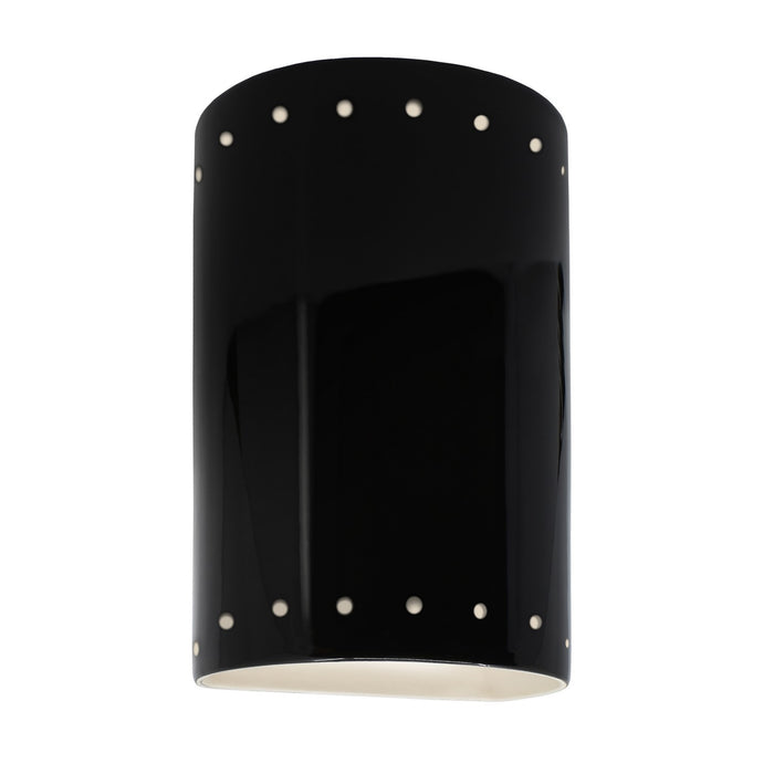 Justice Designs - CER-0990W-BLK-LED1-1000 - LED Lantern - Ambiance - Gloss Black