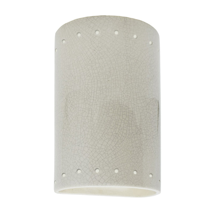 Justice Designs - CER-0990W-CRK-LED1-1000 - LED Lantern - Ambiance - White Crackle