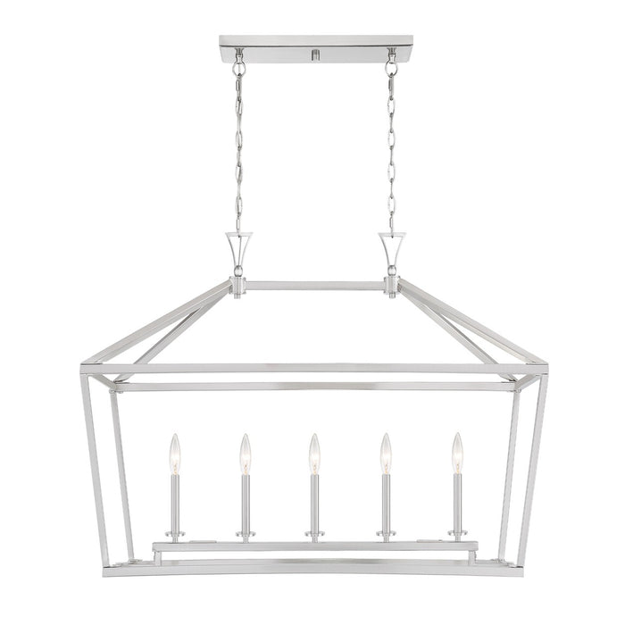 Savoy House - 1-424-5-SN - Five Light Linear Chandelier - Townsend - Satin Nickel