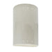 Justice Designs - CER-0995W-CRK - Lantern - Ambiance - White Crackle