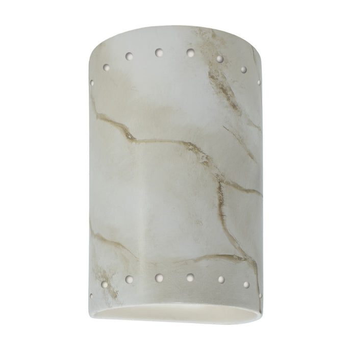 Justice Designs - CER-0995W-STOC - Lantern - Ambiance - Carrara Marble