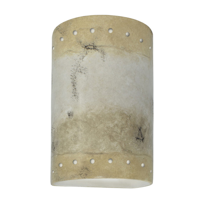 Justice Designs - CER-0995W-TRAG-LED1-1000 - LED Lantern - Ambiance - Greco Travertine