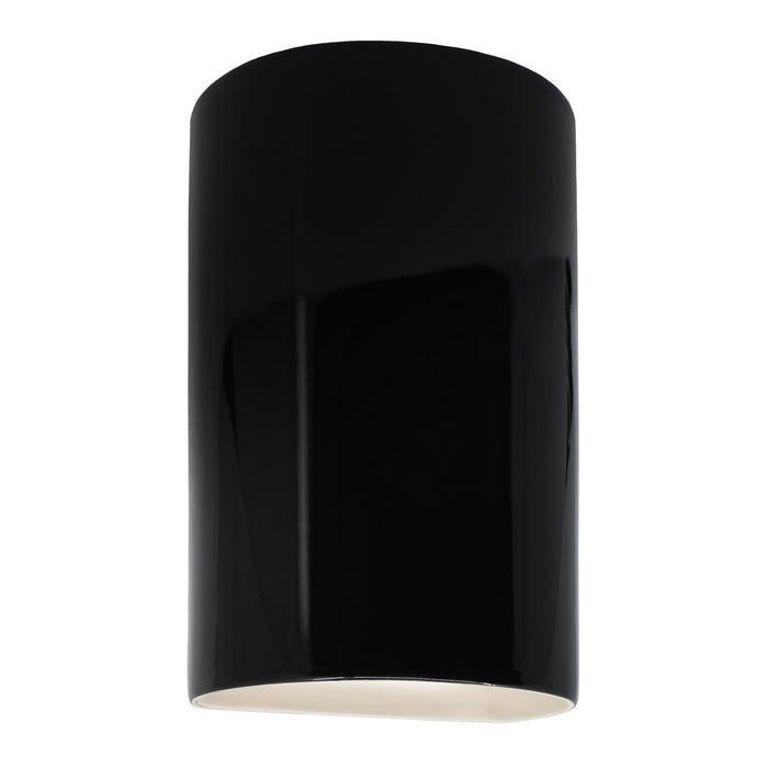 Justice Designs - CER-1265W-BLK-LED1-1000 - LED Lantern - Ambiance - Gloss Black