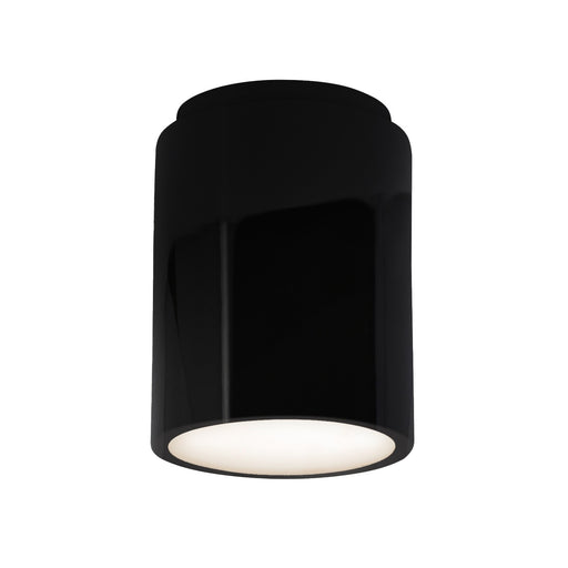 Justice Designs - CER-6100W-BLK - Flush-Mount - Radiance - Gloss Black