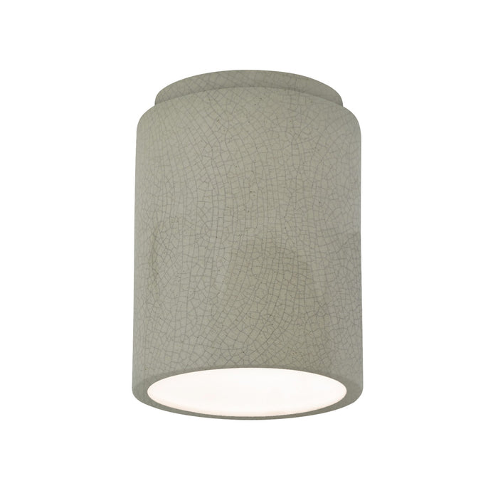 Justice Designs - CER-6100W-CKC-LED1-1000 - LED Flush-Mount - Radiance - Celadon Green Crackle