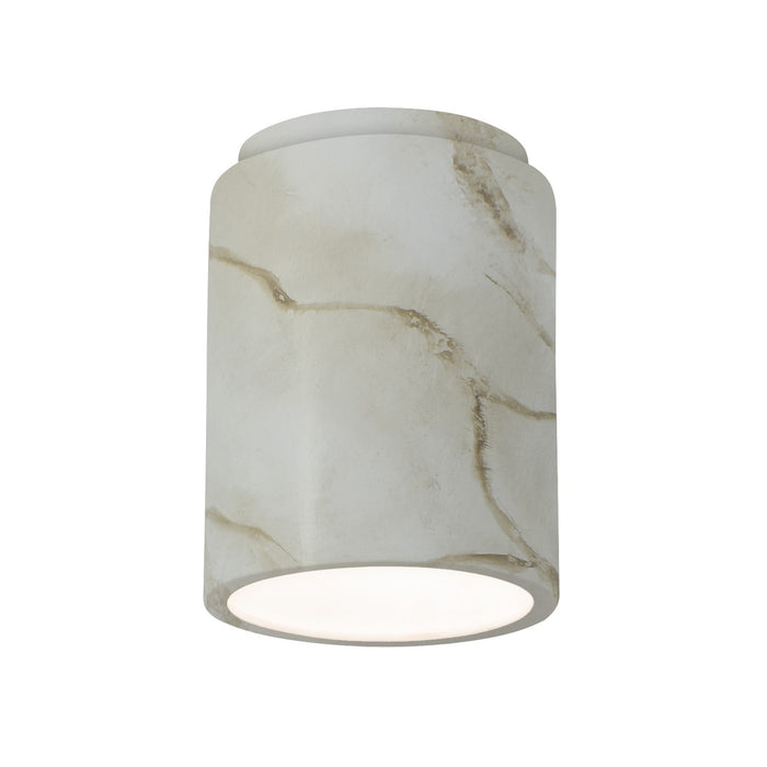 Justice Designs - CER-6100W-STOC - Flush-Mount - Radiance - Carrara Marble