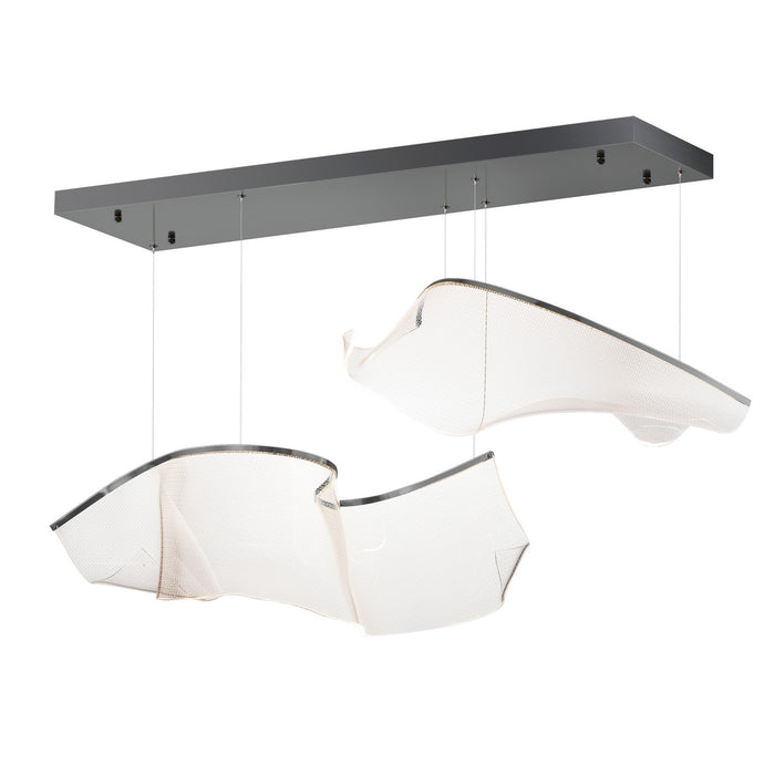 ET2 - E24882-133BGM - LED Pendant - Rinkle - Brushed Gunmetal