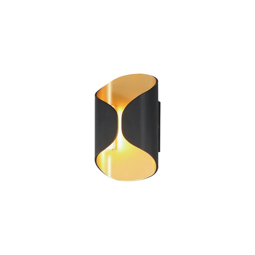 ET2 - E30151-BKGLD - LED Outdoor Wall Lamp - Folio - Black / Gold