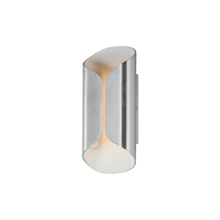 ET2 - E30152-SAWT - LED Outdoor Wall Lamp - Folio - Satin Aluminum / White